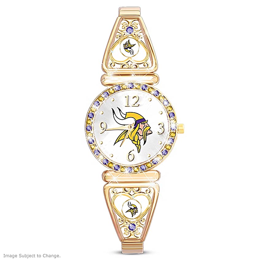 Game Time White and Silver Minnesota Vikings Women\'s Watch Minnesota Vikings Ladies Pearl Watch by Game Time NFL-PEA  main image 4
