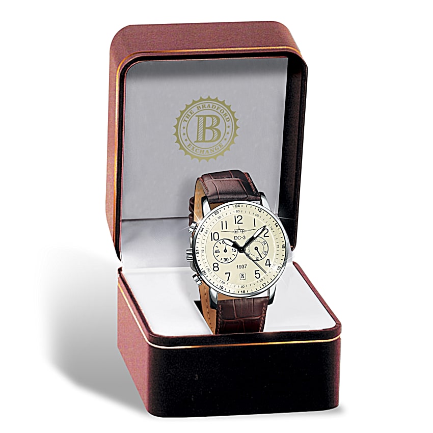 The Dc–3 Airplane Stainless Steel Men's Watch: Classic Chronograph