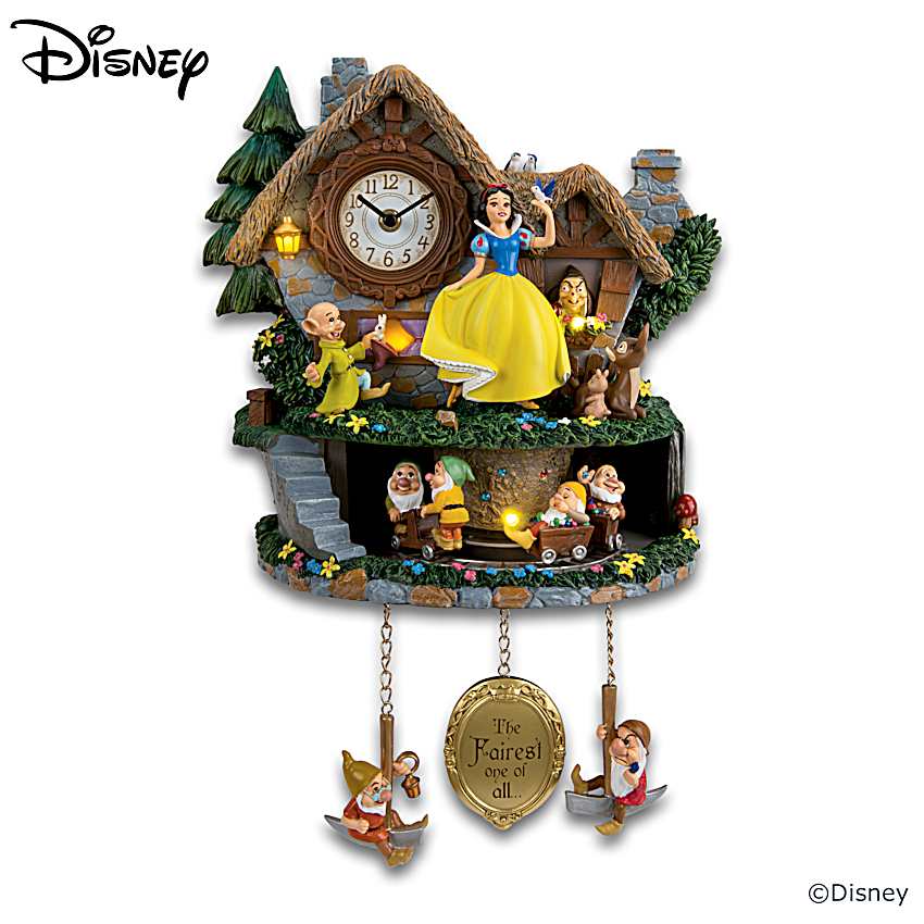 Disney Snow White Hidden Treasure Illuminated Cuckoo Clock