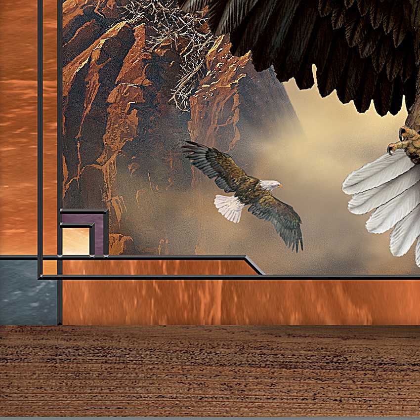 Ted Blaylock Wings Of Power Self-Illuminating Stained Glass Wall Decor