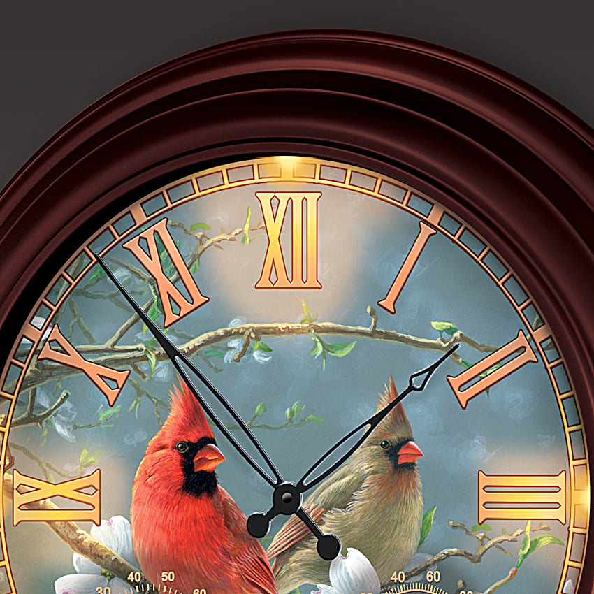 Natures Masterpiece Cardinal-Themed Outdoor Illuminated Atomic