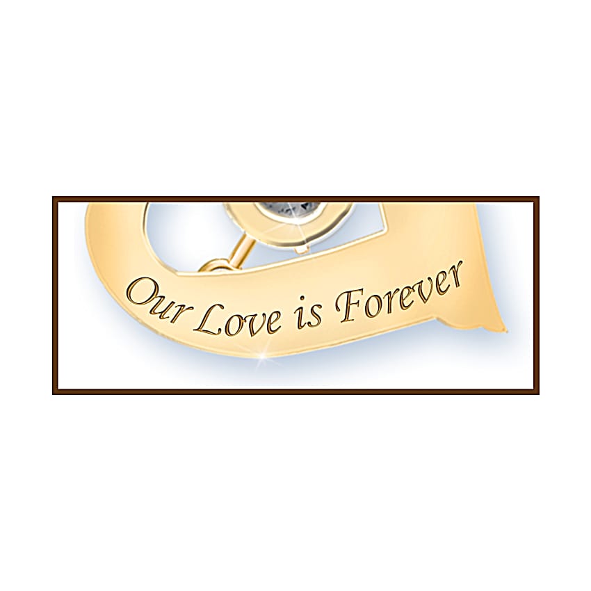 LOVE様オーダー Endless Love Personalized Womens Heart-Shaped White Topaz & Mocha