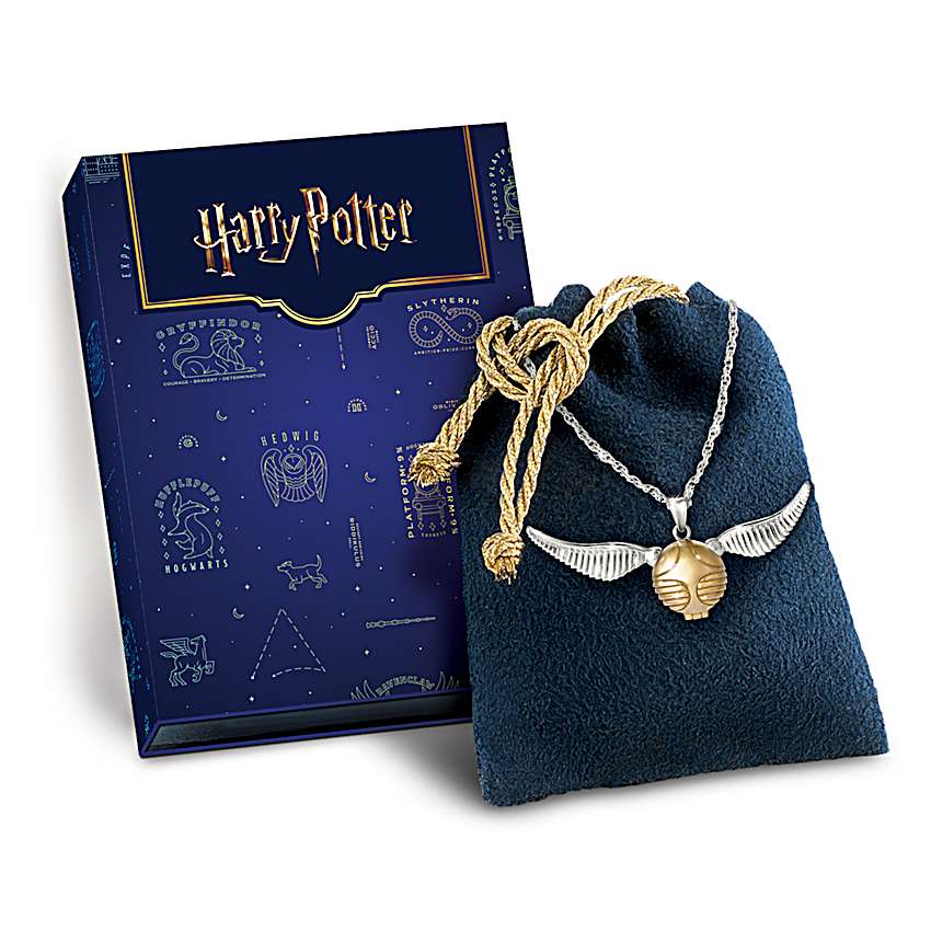 HARRY POTTER GOLDEN SNITCH Pendant With Fluttering Wings & A Smoky