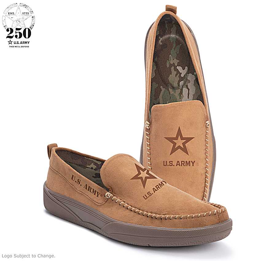 Army Pride Mens Faux Suede Slip-On Shoes Featuring An  display picture 3
