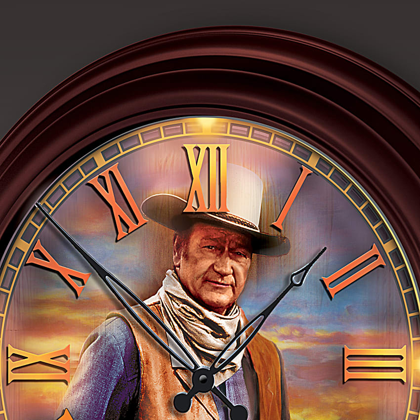 John Wayne: Timeless Legend Outdoor Illuminated Atomic Wall Clock