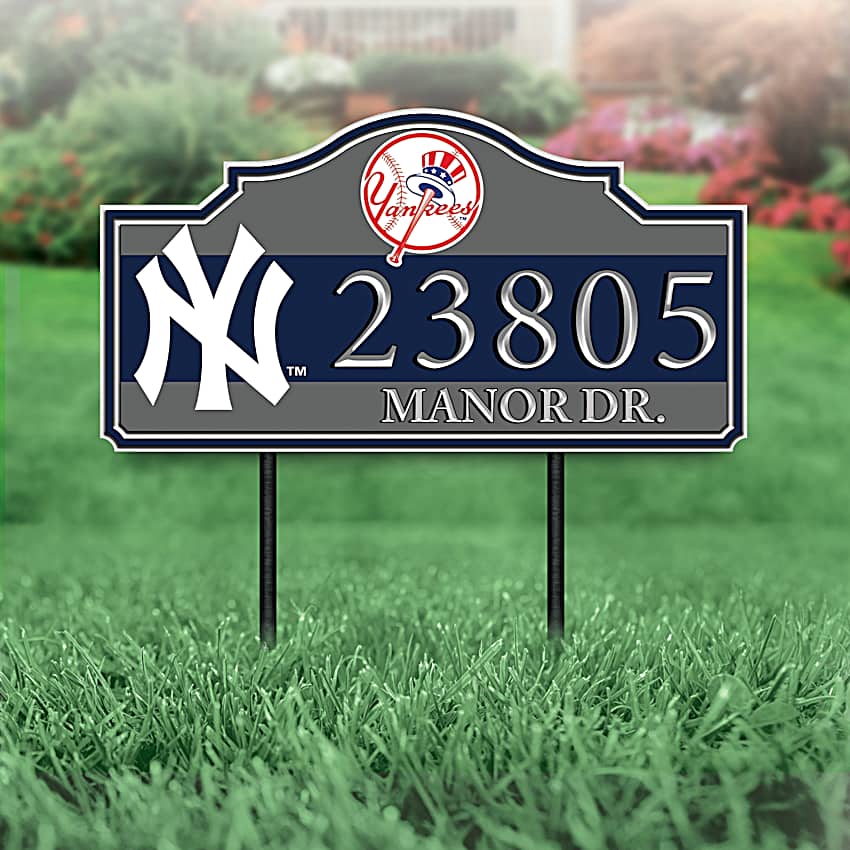 New York Yankees Personalized MLB Outdoor Address Sign  New York YANKEES Address Sign for your home (with your address) NEW! main image 1