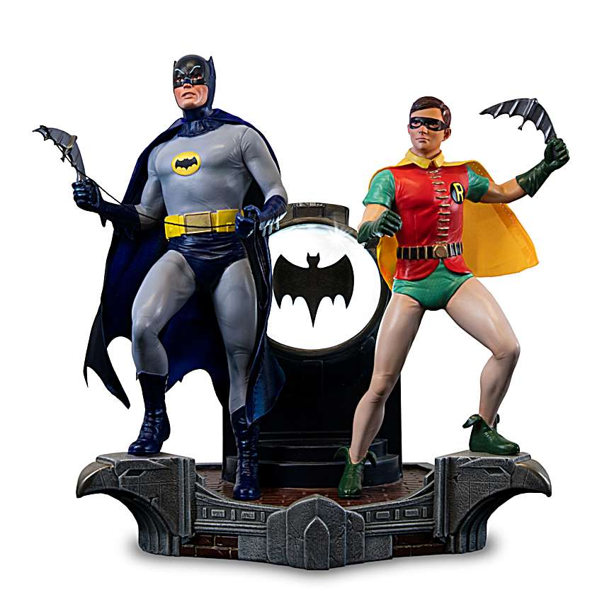 BATMAN Classic TV Series BATMAN And ROBIN Sculpture With An
