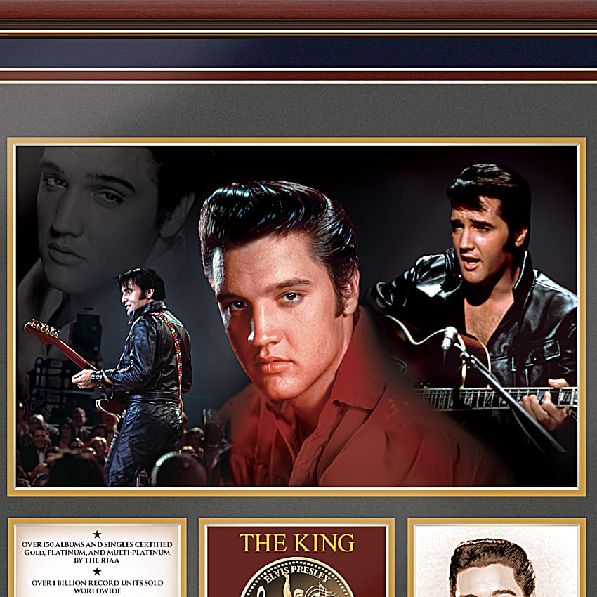The King Of Rock N Roll Framed Wall Decor Featuring Full-Color