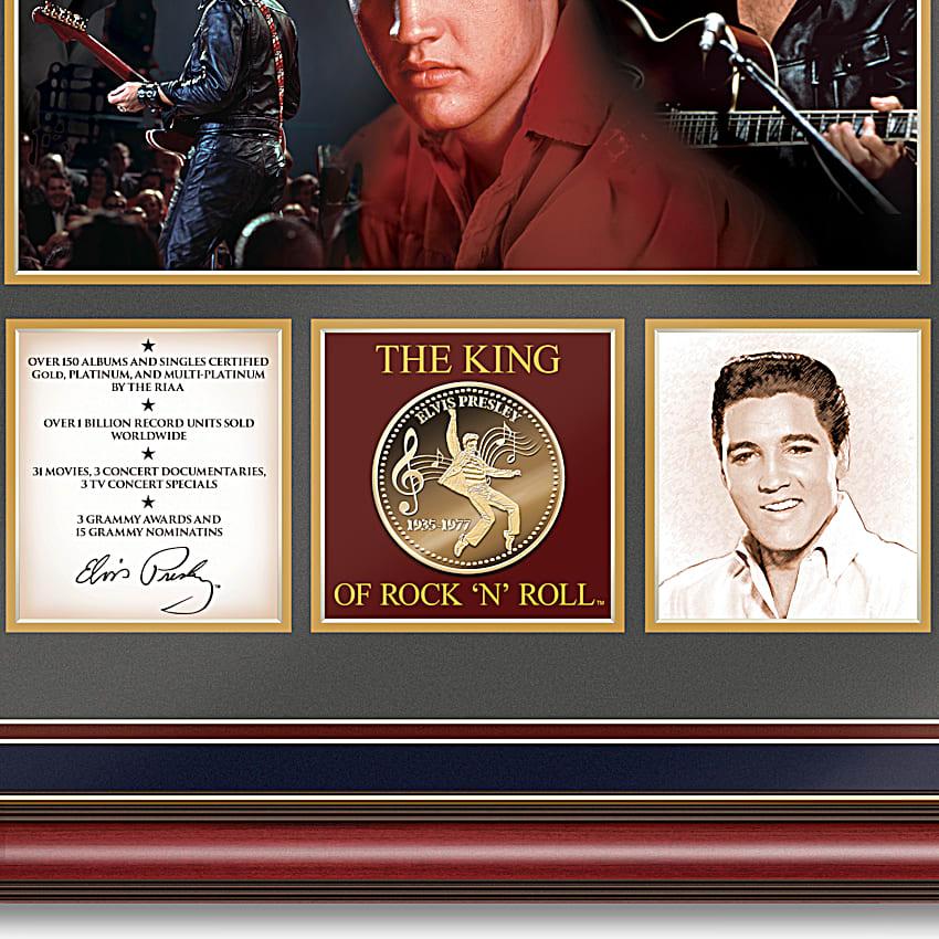 The King Of Rock N Roll Framed Wall Decor Featuring Full-Color