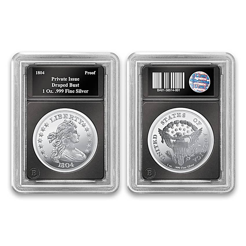 1804 Draped Bust 1 Oz. 99.9% Silver Dollar Tribute Coin With