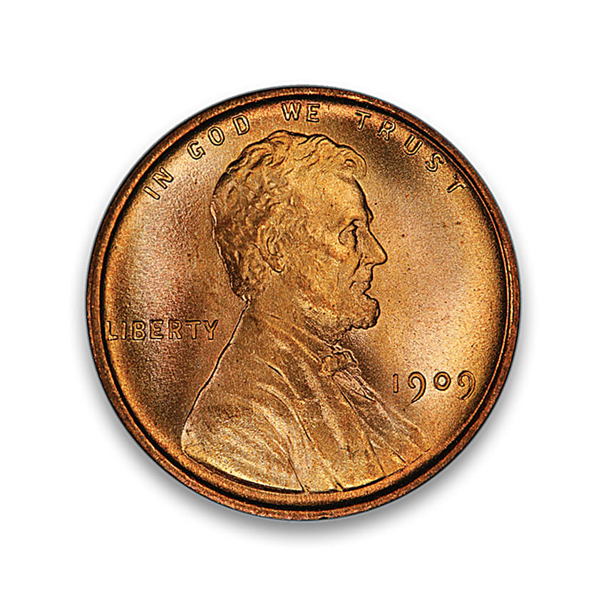 The Only Reverse V.D.B. 95% Copper Abraham Lincoln Wheat Penny 1