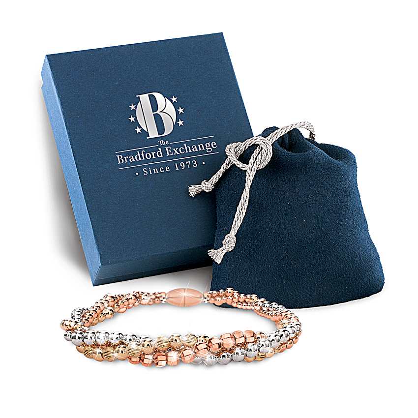 Wellness Bracelet With Multi-Colored, Shaped And Textured Copper