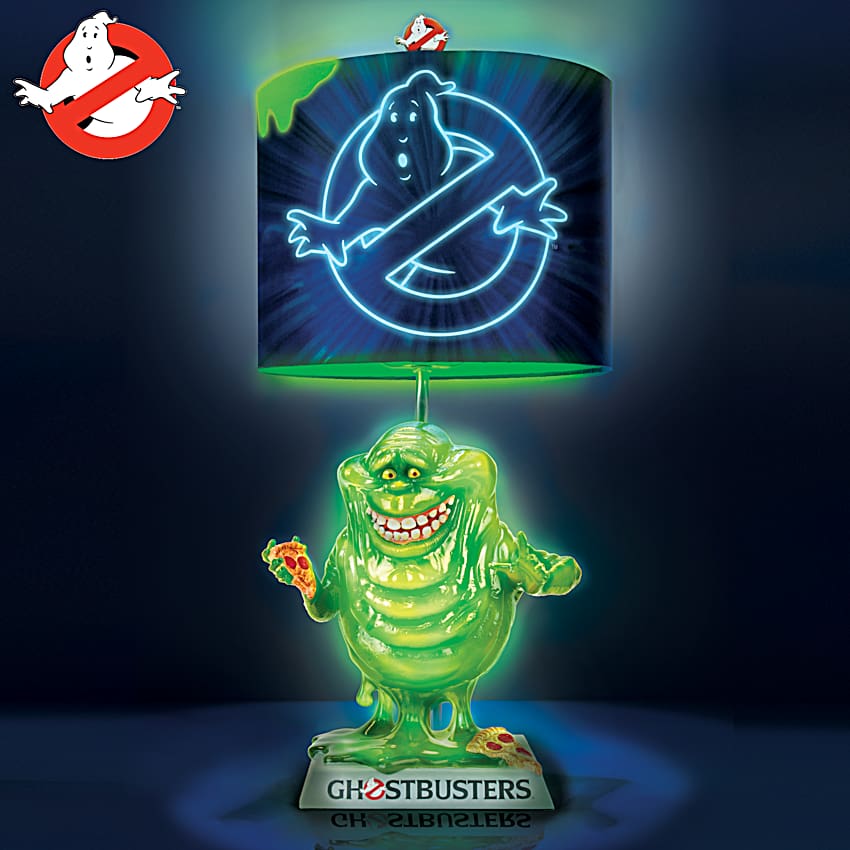 Illuminated Ghostbusters Slimer Lamp With Glow-In-The-Dark Shade