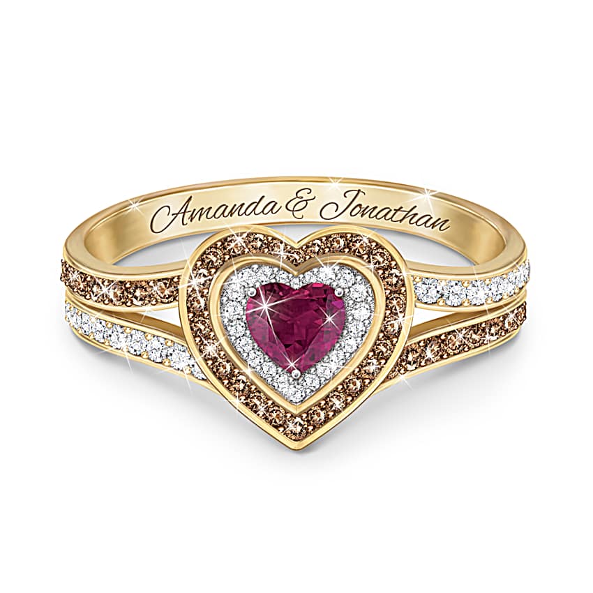 8.30Carat Heart Natural Red Ruby & Diamond 14k SOLID Yellow  14k Gold Diamond and ruby ring size 8 valentine gift main image 1