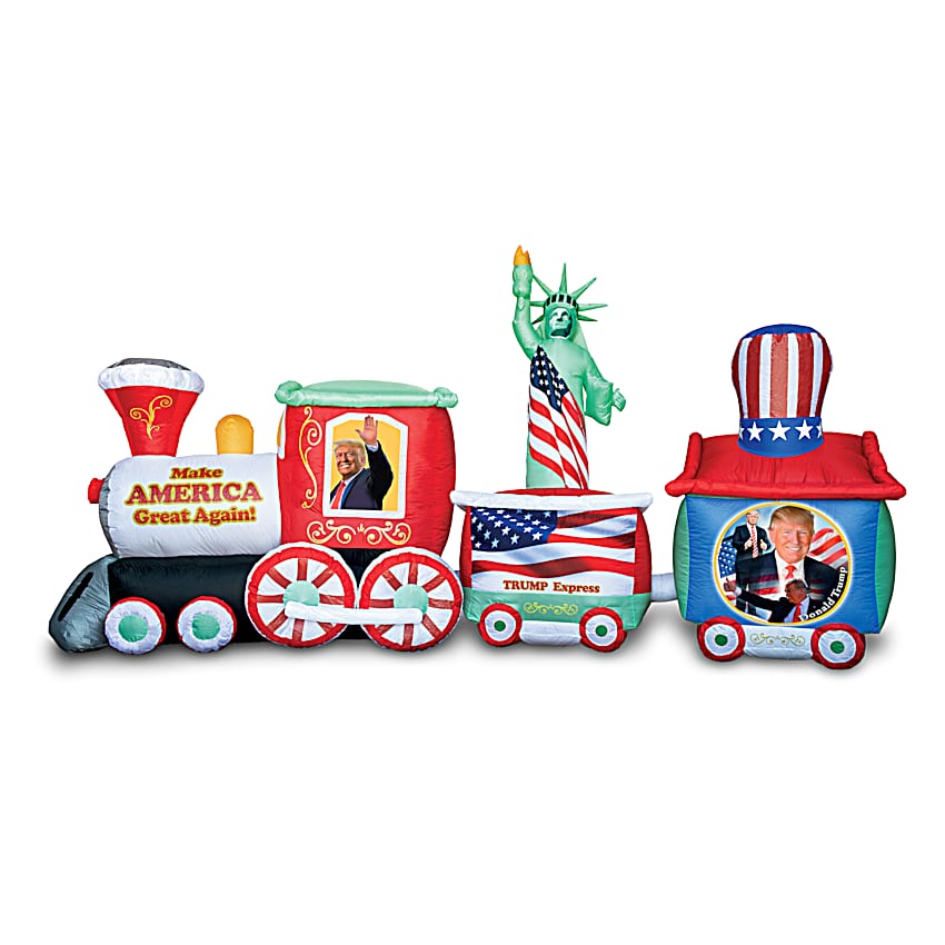 ブレアフェス トランプ Red, White And Blue 12 Illuminated Donald Trump Inflatable Train