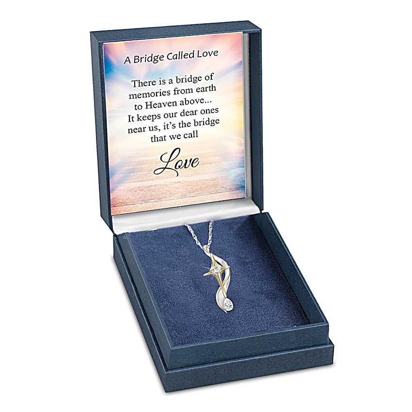 Sterling Silver Remembrance Pendant With Pear Cut Topaz & 18K Gold