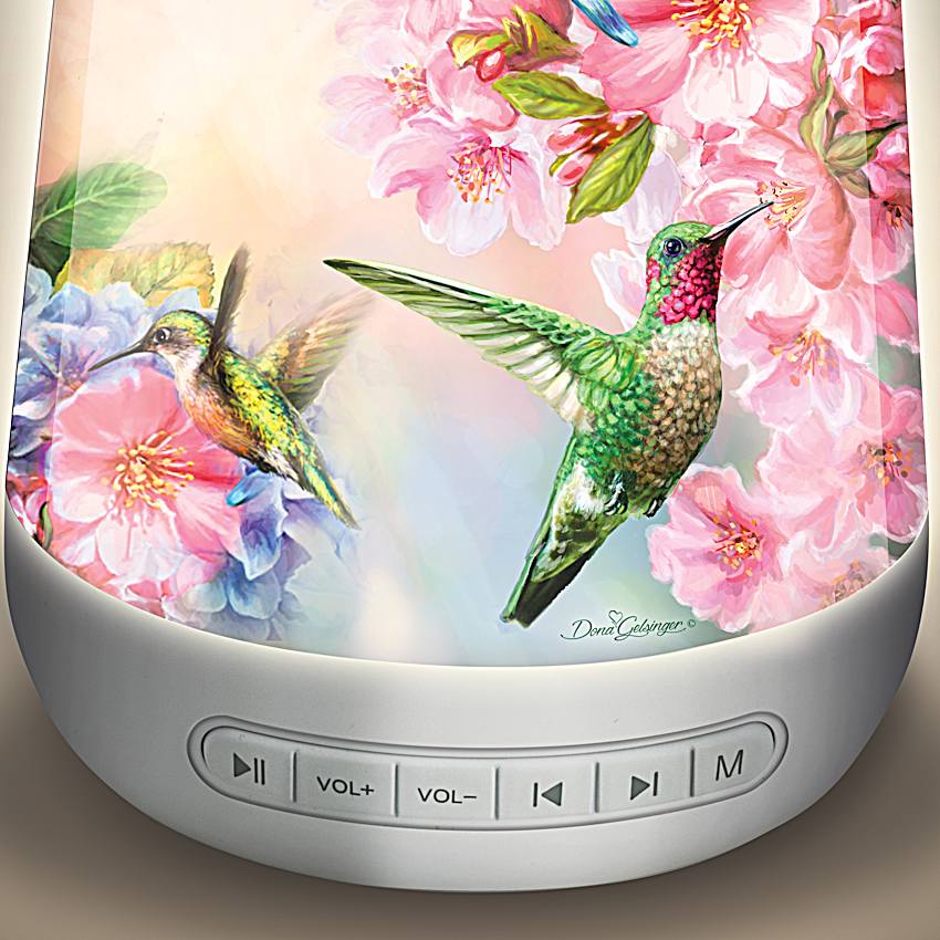 Illuminated Sound Machine With Hummingbird Art And Features 24