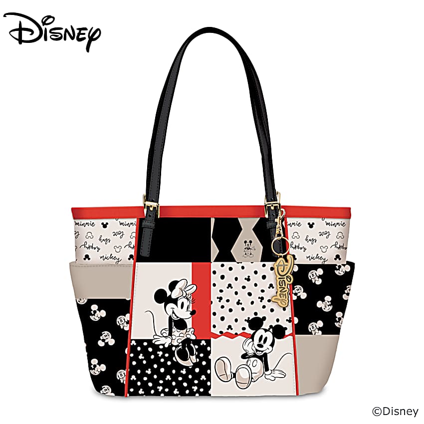 Off-White, Red & Black Faux Leather Patchwork Tote Bag With