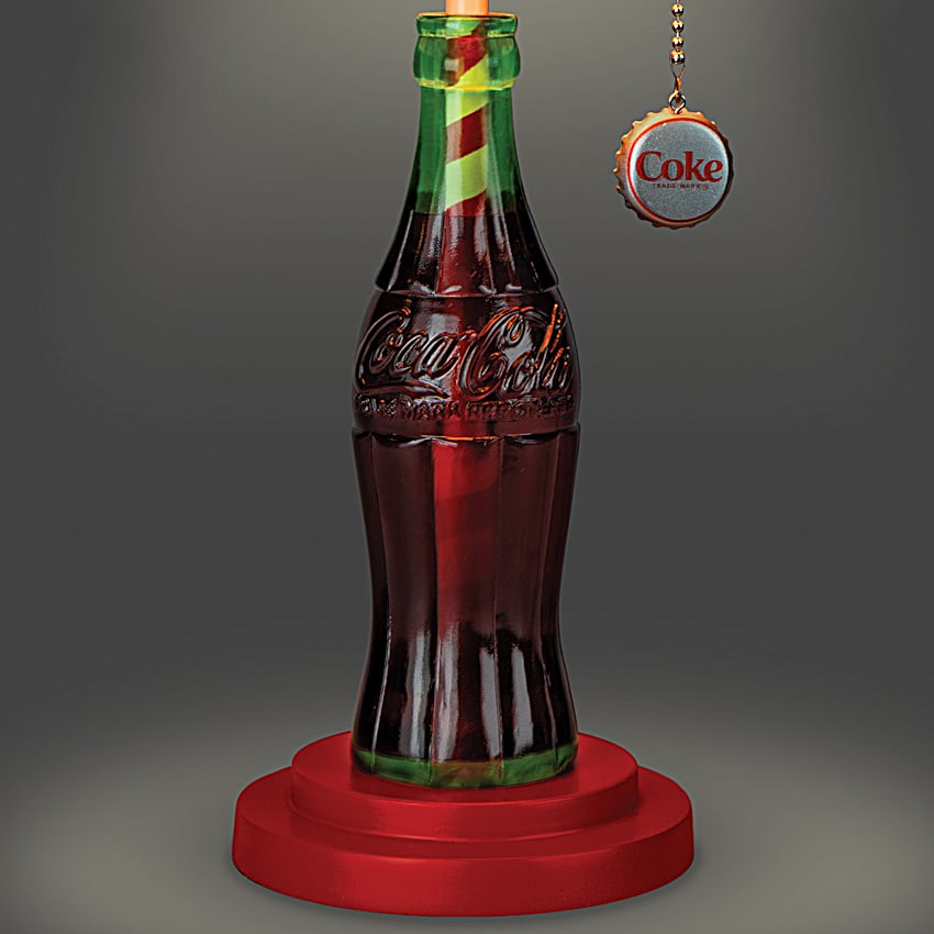 COCA-COLA Lamp Featuring A Bottle Column, Bottle Cap Pull Chain