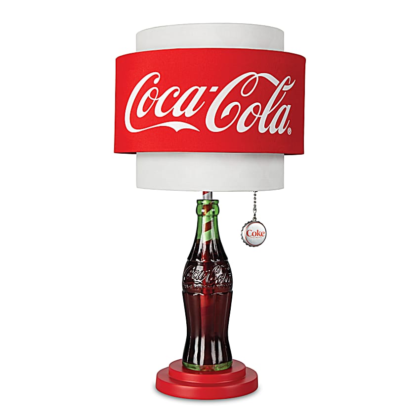 COCA-COLA Lamp Featuring A Bottle Column, Bottle Cap Pull Chain