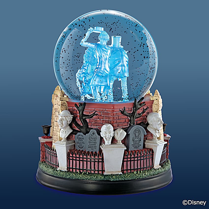Disney The Haunted Mansion Glitter Globe Featuring The Hitchhiking