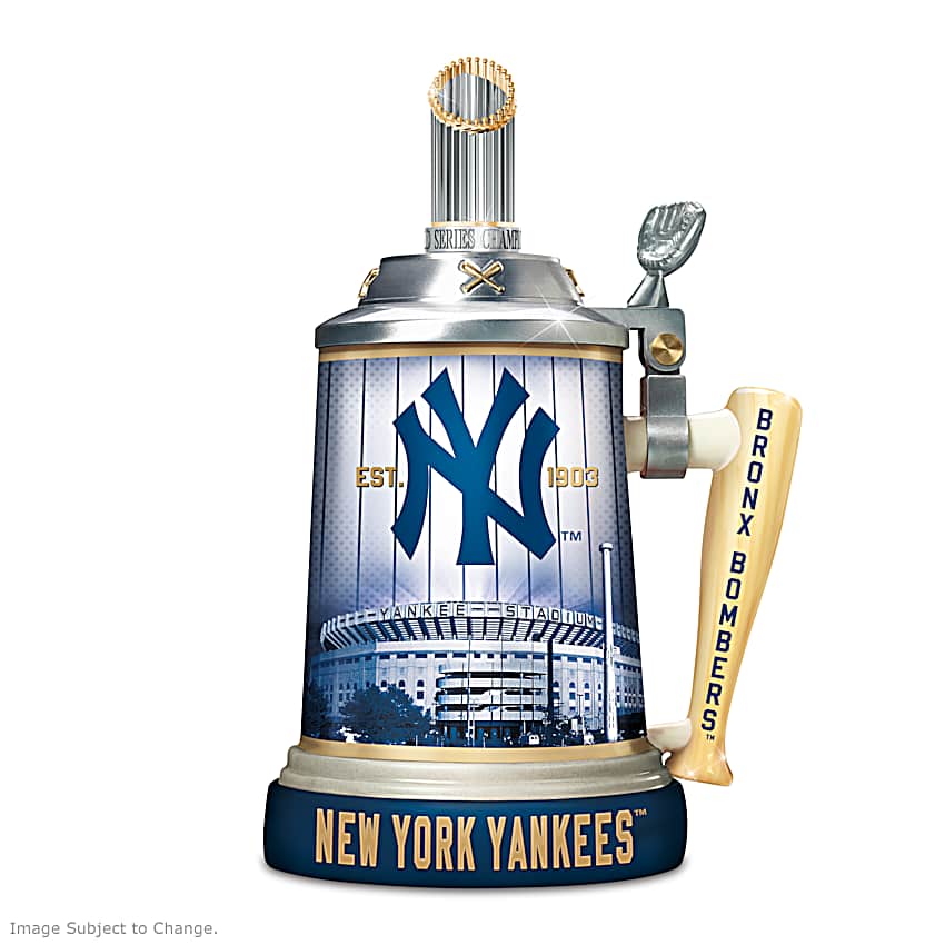 New York Yankees MLB Stein Featuring Team Name, Logo, List of