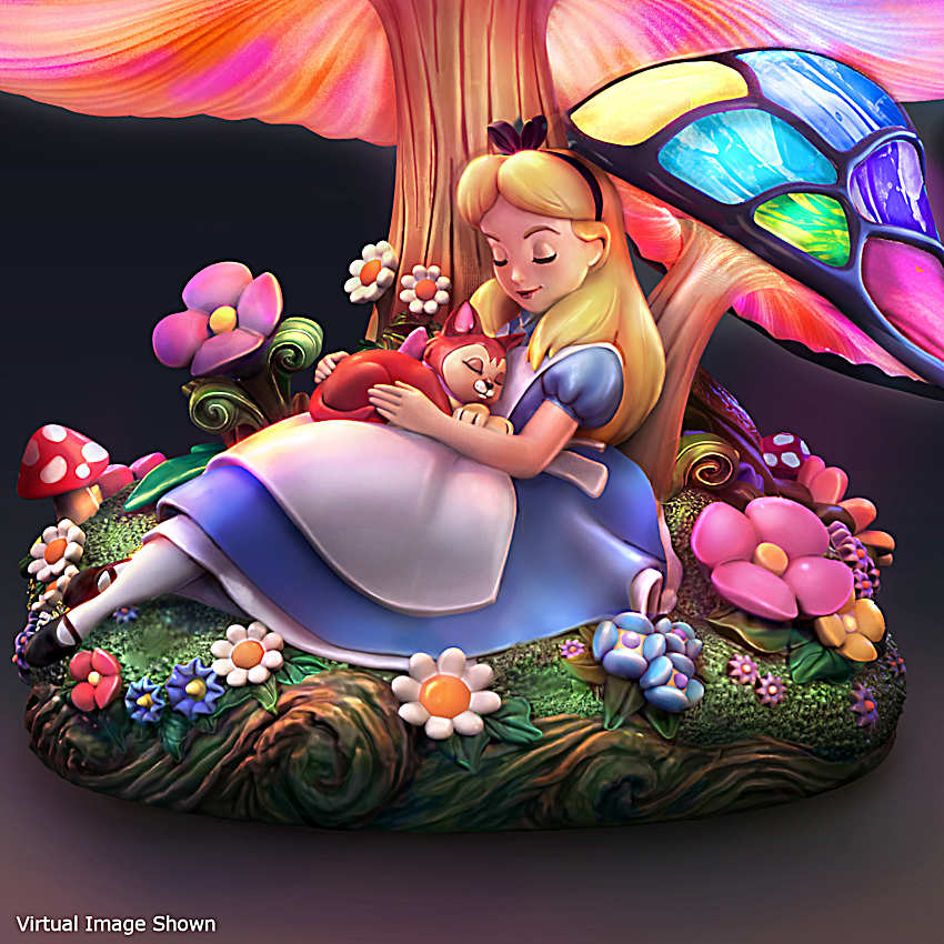 Alice In Wonderland Sculpture Featuring Disneys Alice Sleeping
