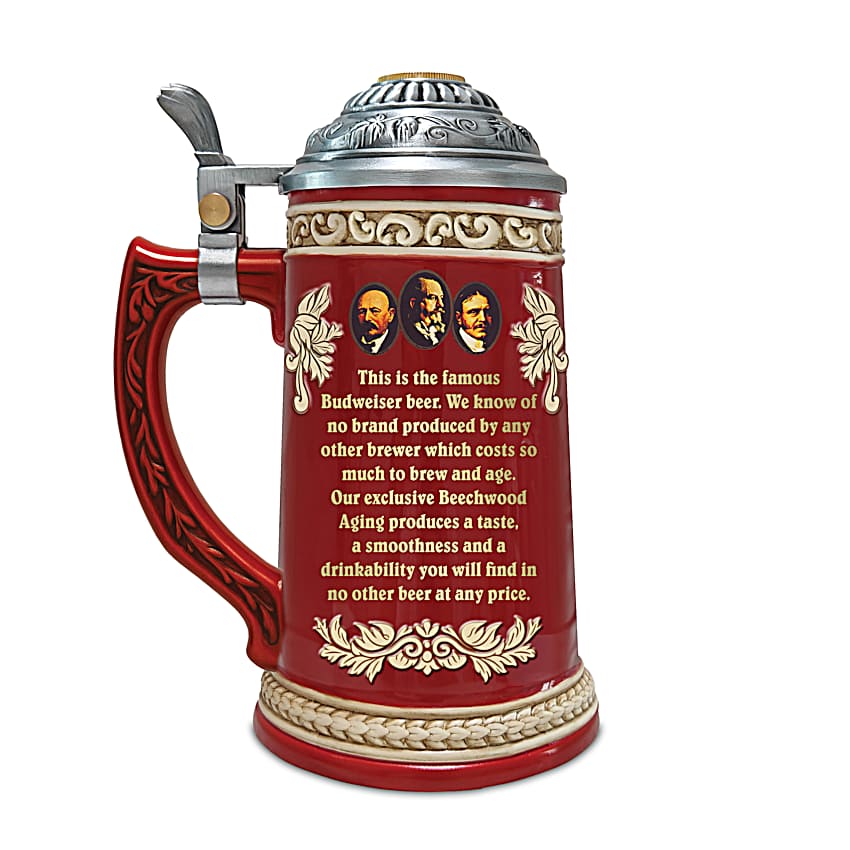 Porcelain Stein Featuring The Budweiser Clydesdales & Anniversary