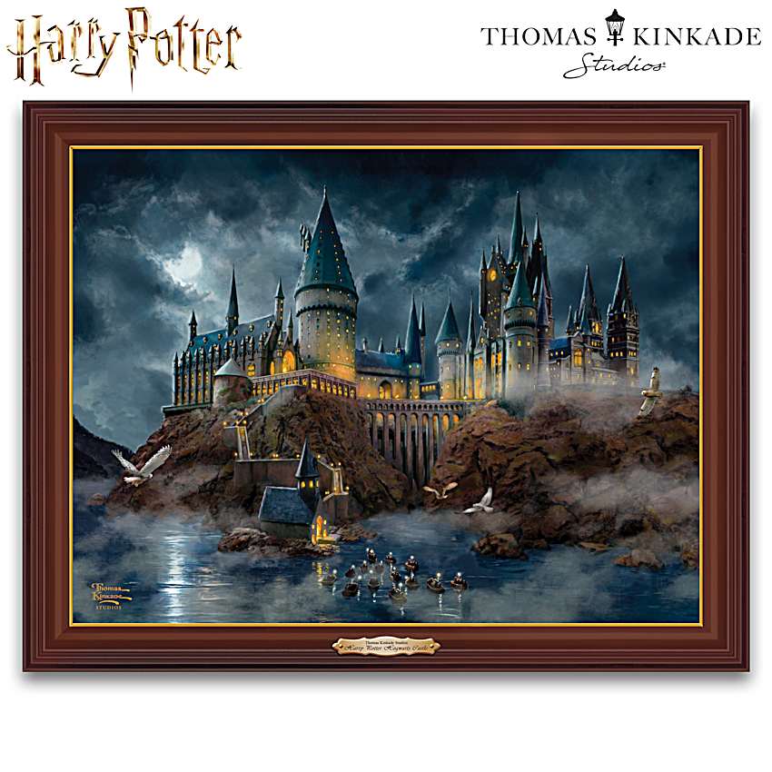 Illuminated Canvas Print Of HARRY POTTER HOGWARTS Castle By Thomas