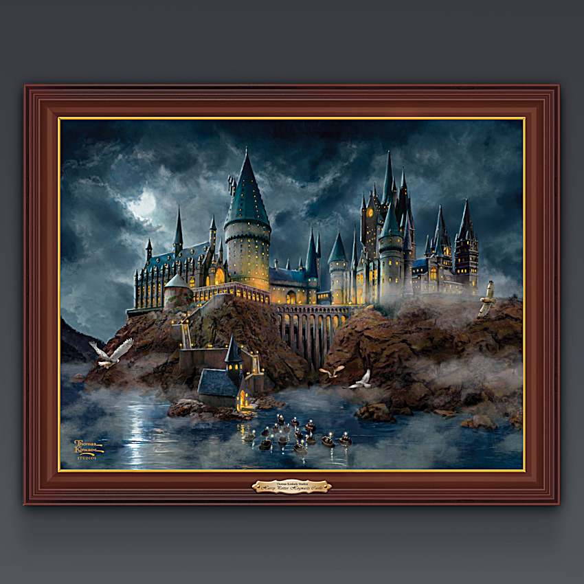 Illuminated Canvas Print Of HARRY POTTER HOGWARTS Castle By Thomas
