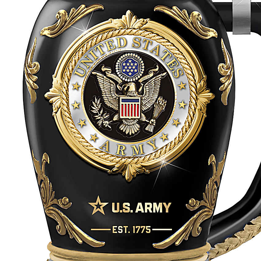 Porcelain Stein With U.S. Army Imagery, Motto BE ALL YOU CAN BE