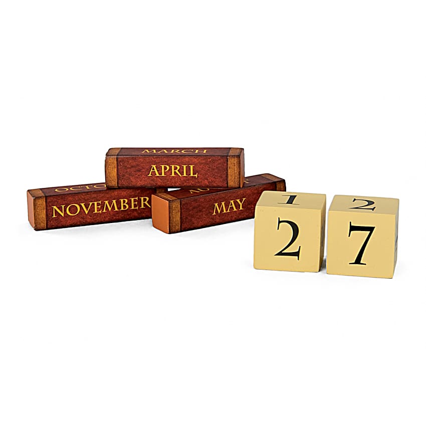HARRY POTTER Hand-Painted Perpetual Calendar Clock Featuring