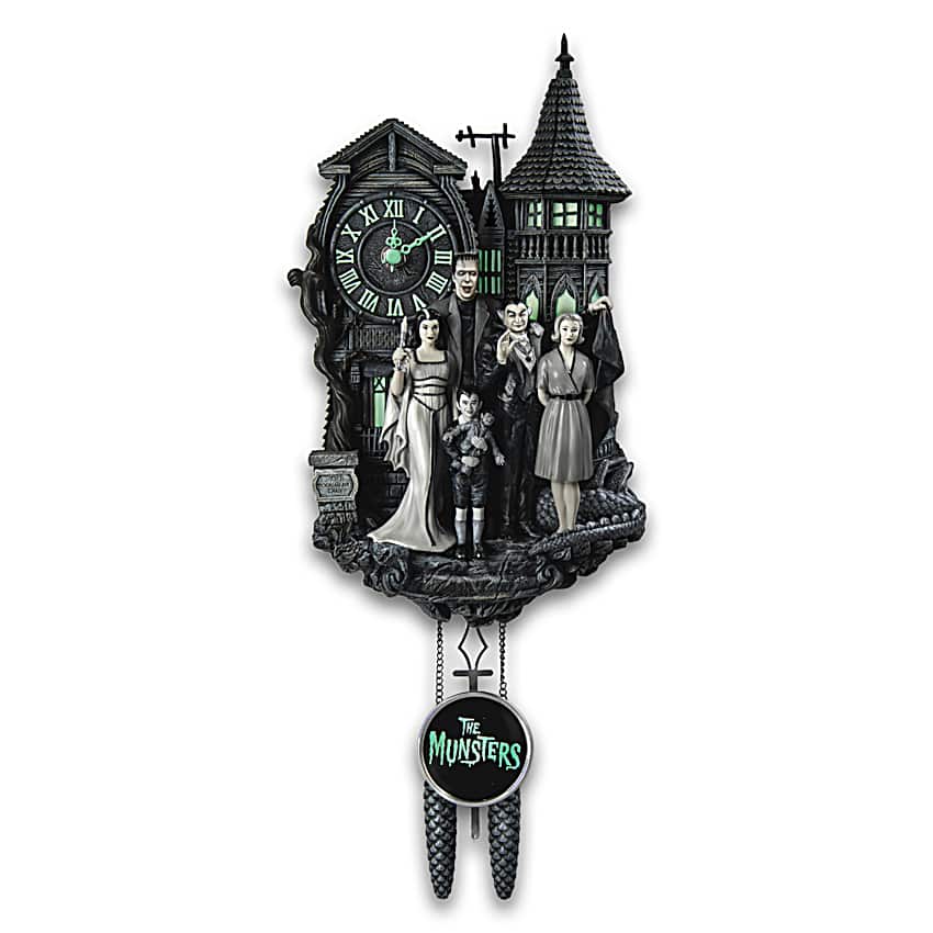 Glow-In-The-Dark The Munsters Sculpted Cuckoo Clock Featuring