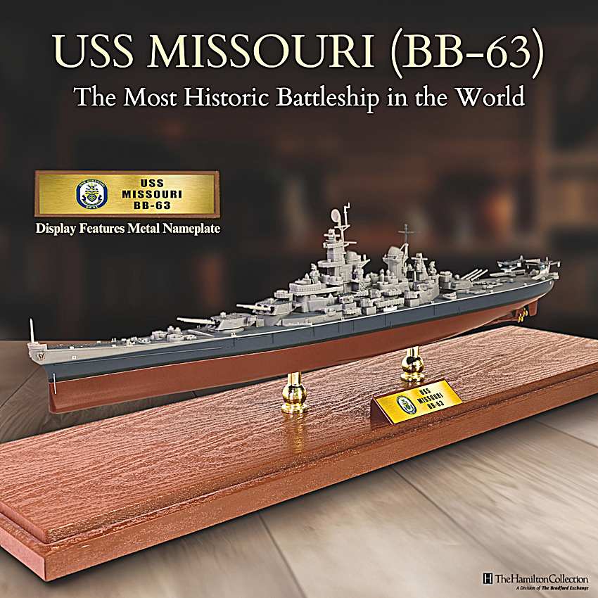 USS Missouri 18.5 Diecast Battleship With Rotating Gun Turrets And