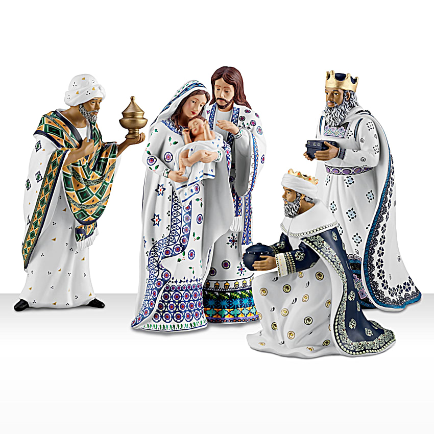 ポーセリン製クリスマスナティビティセット Polish Nativity Set: Silent Night