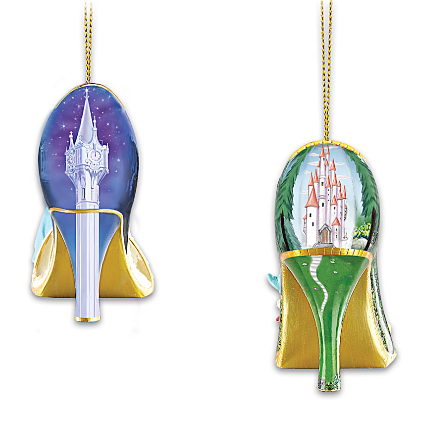 The Disney Once Upon A Slipper Shoe Ornament Collection