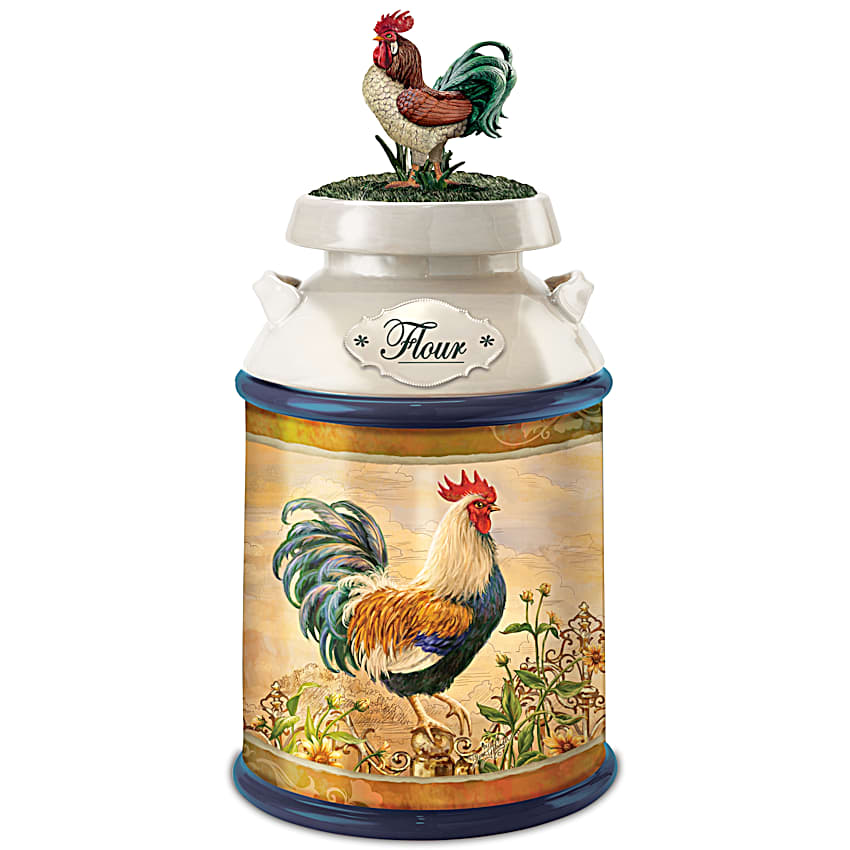 Country Morning Rooster Kitchen Canister Collection