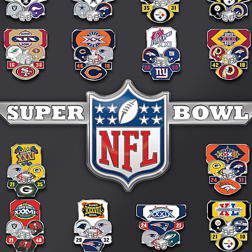 NFL Super Bowl Pin Football Team Collection