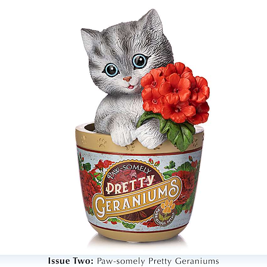 Purr-ecious Petals Kitty Figurine Collection Inspired By The Art