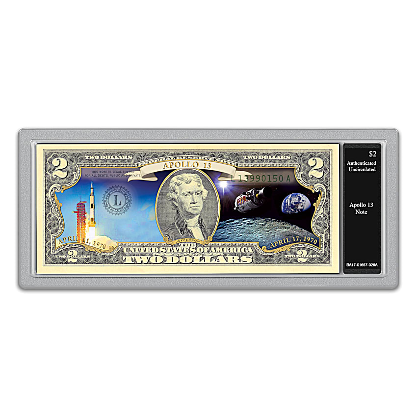 All-New U.S. Space Race $2 Dollar Bills Currency Collection With