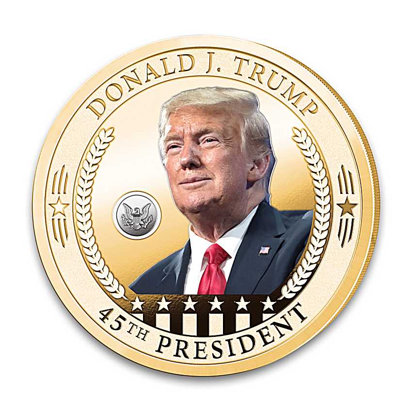 The Donald J. Trump Presidential Legacy 24K Gold-Plated Coin