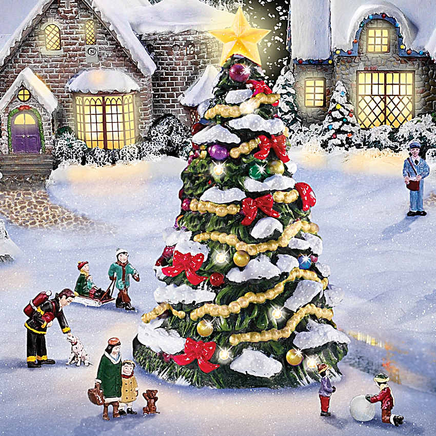 Thomas Kinkade Christmas Village Collection: Cobblestone Corners