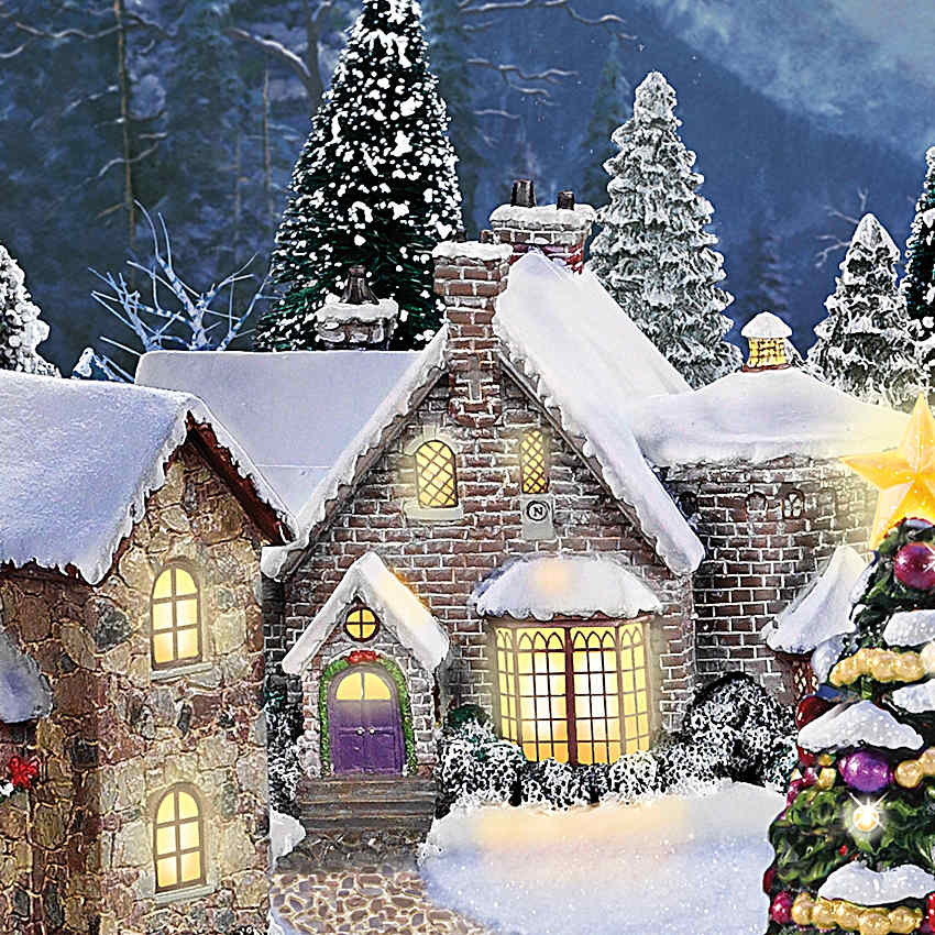 Thomas Kinkade Christmas Village Collection: Cobblestone Corners