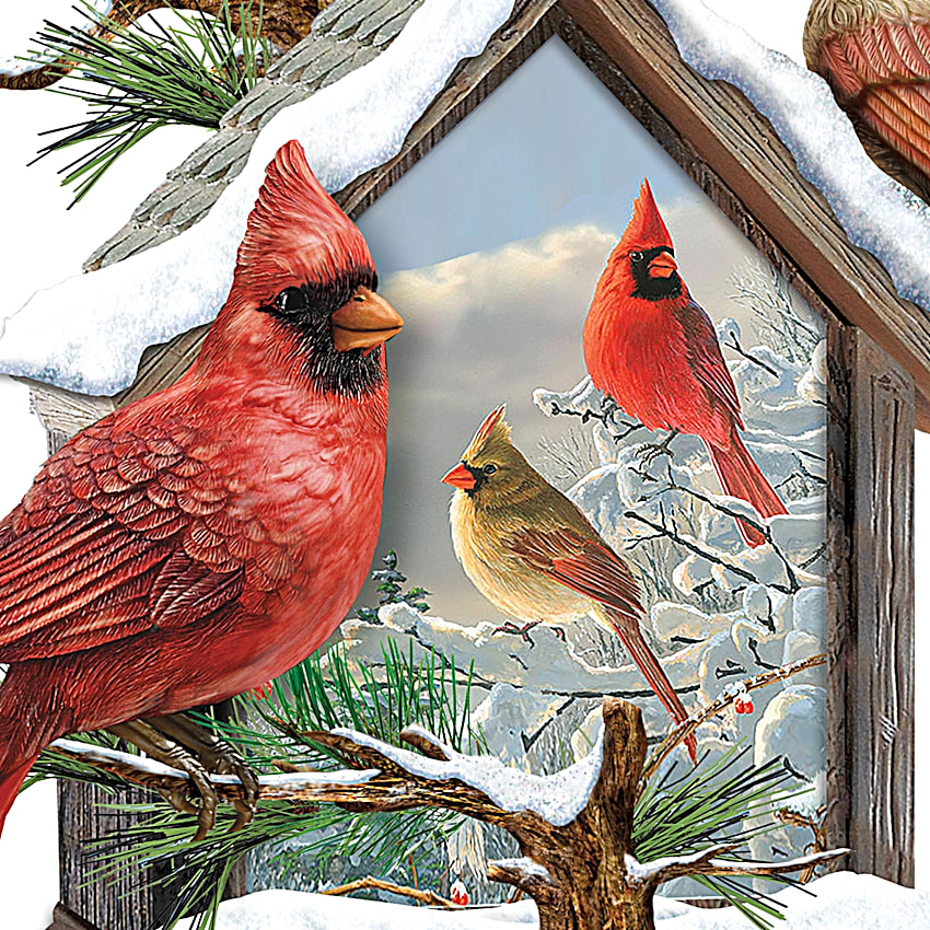 Hautman Brothers Seasons Splendor Illuminated Songbird Sculpture