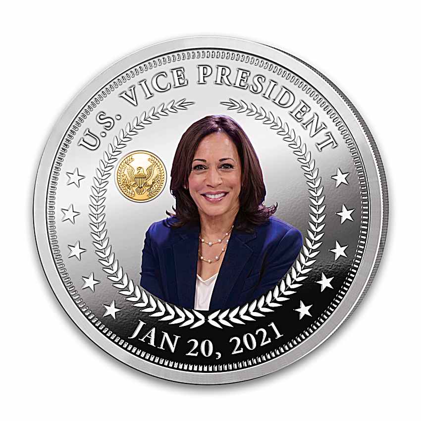 Kamala Harris 99.9% Silver-Plated Proof Coin Collection Featuring