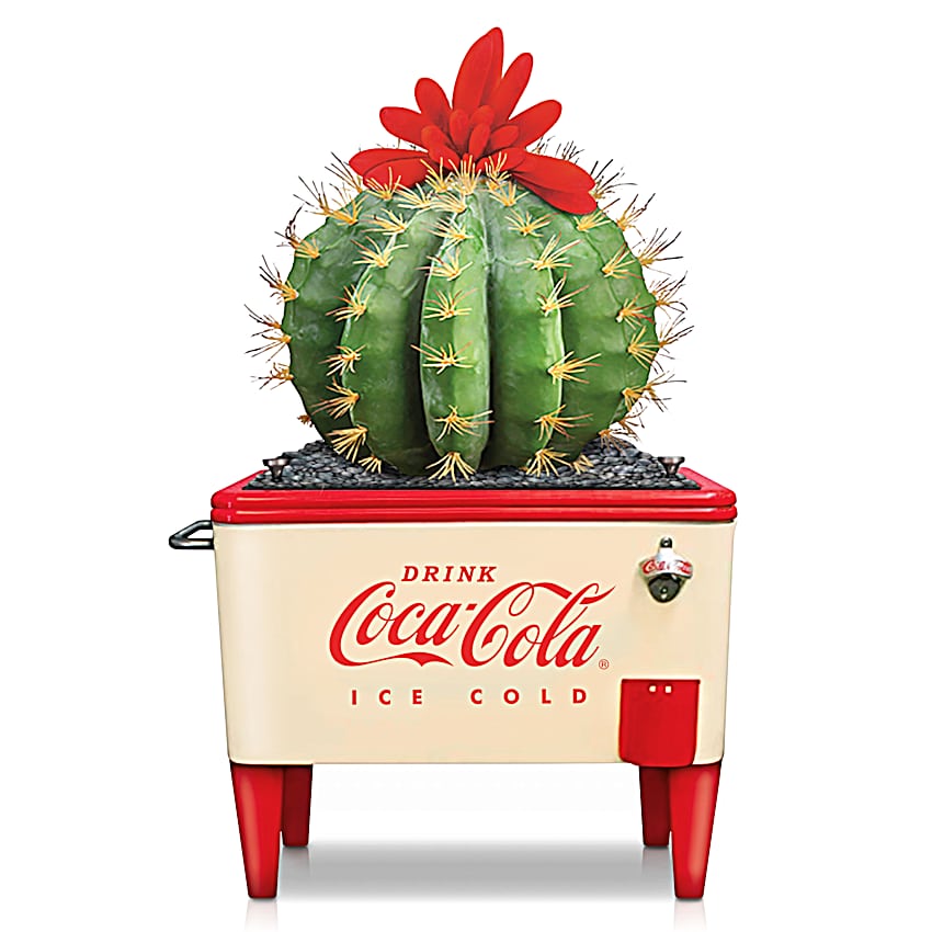 COCA-COLA Faux Succulent Collection Featuring Sculpted Planters