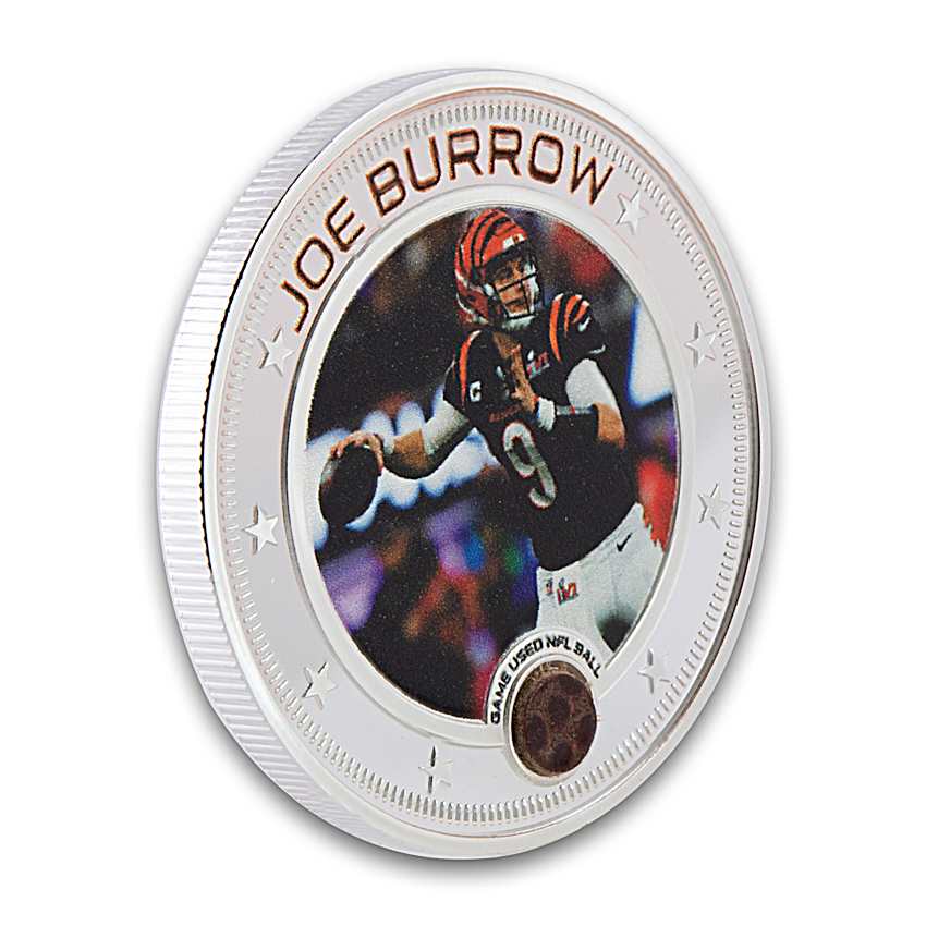 Cincinnati Bengals Joe Burrow 99.9% Silver-Plated NFL Proof