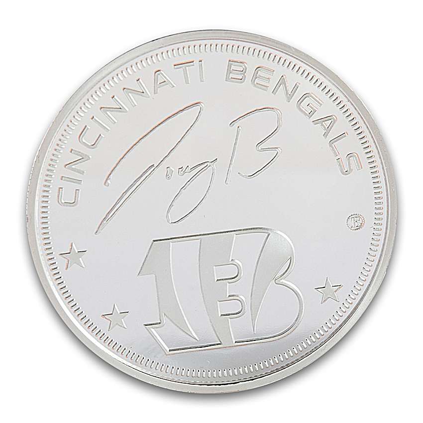 Cincinnati Bengals Joe Burrow 99.9% Silver-Plated NFL Proof