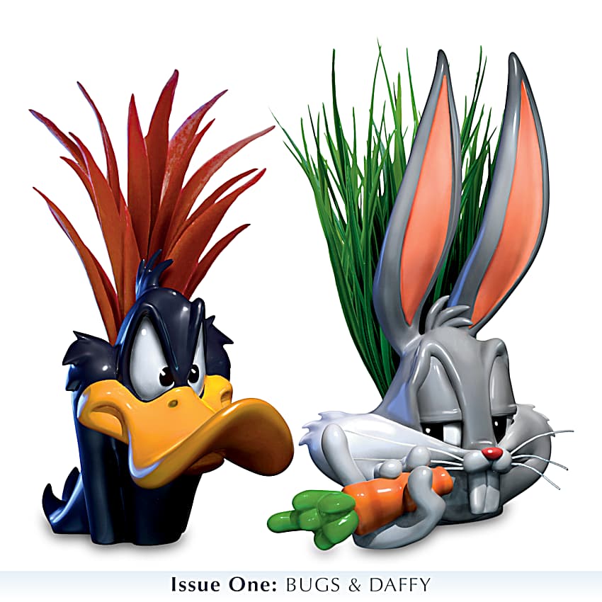 LOONEY TUNES Sculptures Featuring Hand-Painted Succulent Planters