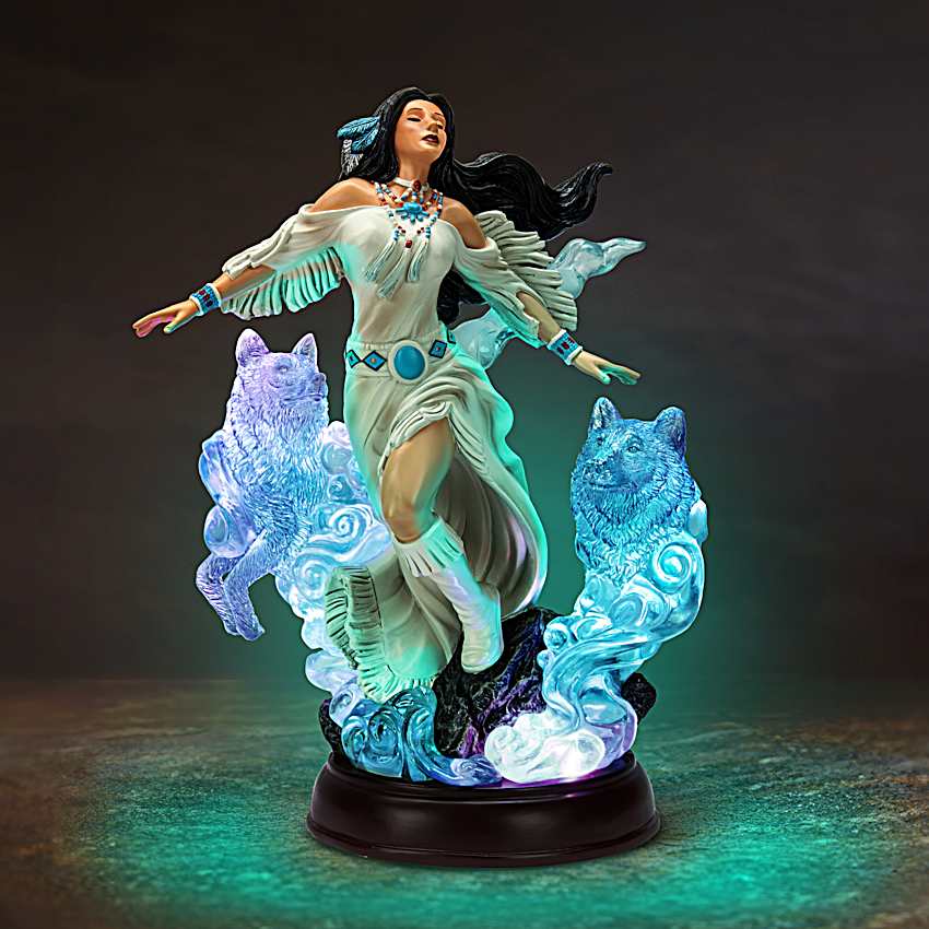〚WINTER WL〛Limited Edition 250／No.159 Hand-Painted Maiden Sculptures Illuminated With Violet, Blue And